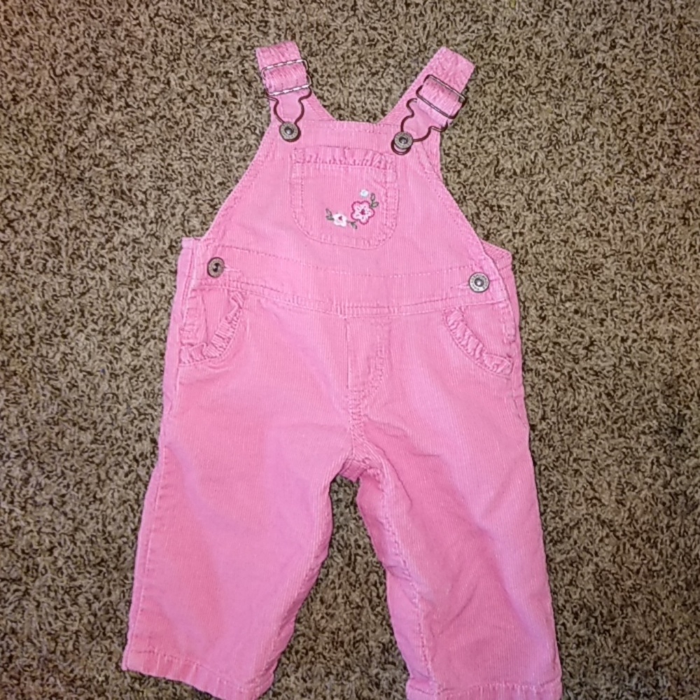 Hot pink corduroy overalls 💖